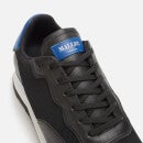 MALLET Men's Caledonian Running Style Trainers - Black/Electric Blue - UK 7