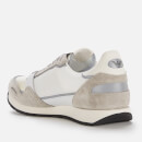 Emporio Armani Men's Fire Suede Running Style Trainers - Grey/Off White