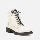 Coach Women's Lortimer Leather Lace Up Boots - Chalk - UK 4