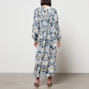 See By Chloe Women's Lovers Print Midi Floral Dress - Multicolor Blue - EU34/UK6