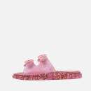 Mini Melissa Girls' Wide Print Slide Sandals - Pink Fleck - UK 12.5 Kids