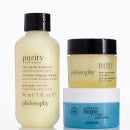 philosophy LOOKFANTASTIC Exclusive Cleanse and Glow Skincare Trial Set