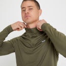 MP Moška majica Velocity z 1/4 zadrgo – vojaško zelena - XXS