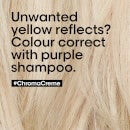 Champú neutralizador de tonos amarillos Chroma Crème de L'Oréal Professionnel Paris - cabello rubio a rubio platino (300 ml)
