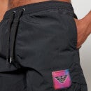 Emporio Armani Men's Iridiscent Logo Swim Shorts - Black - IT 48/M