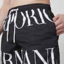 Emporio Armani Men's Macro Logo Swim Shorts - Black - IT 48/M
