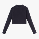 Chunky Knit Crew Neck Sweater - Navy