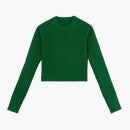 Chunky Knit Crew Neck Sweater - Green