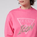 Guess Women's Cn Icon Sweatshirt - Rosy Glow Pink - S