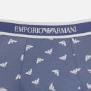 Emporio Armani Men's 3-Pack Core Logoband Trunks - Marine/Indigo/Copy Blue - S