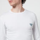 Emporio Armani Men's Shiny Logoband Longsleeve T-Shirt - White - S