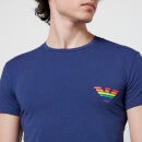Emporio Armani Men's Rainbow T-Shirt - Patriot Blue