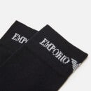 Emporio Armani Men's 3-Pack Casual Socks - Black