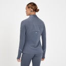 Damska odblaskowa bluza z suwakiem ¼ z kolekcji Velocity Ultra MP – Shadow Blue - XXS