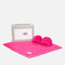 UGG Babys' Fluff Yeah Slide Slipplers and Lovey Blanket Set - Rock Rose - UK 0.5 Baby