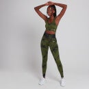 Naisten saumattomat MP Shape Ultra -leggingsit - Lehdenvihreä batiikkivärjäys