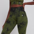 Naisten saumattomat MP Shape Ultra -leggingsit - Lehdenvihreä batiikkivärjäys - XXS