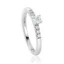 2mm Court Shaped 20pt Diamond Engagement Ring