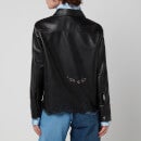 Munthe Women's Nik Leather Shirt - Black - FR 34/UK 8
