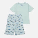 Joules Kids' Shorts Sleeve Pj Set - Green Shark Stripe - 3 Years