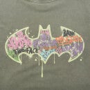 Camiseta unisex Spray Paint de Batman - Lavado ácido caqui