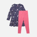 Joules Kids' Dress and Leggings Set - Blue Horse Ditsy - 3 Years