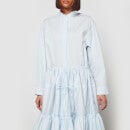 Marni Women's Cotton Poplin Tiered Midi Dress - Alluminium - IT38/UK6