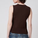 Marni Women's V Neck Logo Sweater - Carrot - IT40/UK8