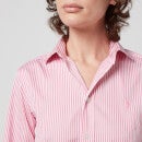 Polo Ralph Lauren Women's Est Georgia Long Sleeve Shirt - 759 Beach Pink/White - UK 2