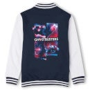 Ghostbusters Bustin' Equipment Embroidered Varsity Jacket - Navy / White