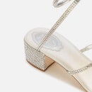 René Caovilla Women's Cleo Block Heeled Sandals - Grey/Silver - UK 3