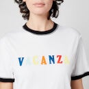 Être Cécile Women's Andy C Singer Vacanza Ringer T-Shirt - White/Black - XS