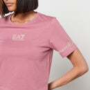 Emporio Armani EA7 Women's Train Shiny Crop T-Shirt - Heather Rose/Light Gold - M