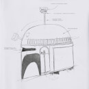 Star Wars Helmet Components Sketched Unisex Hoodie - White