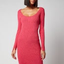 Ganni Women's Melange Knit Dress - High Risk Red - M