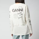 Ganni Women's Basic Jersey Long Sleeved Top - Egret - M