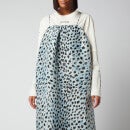 Ganni Women's Crispy Jacquard Midi Dress - Egret - EU 34/UK 6