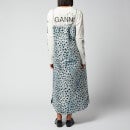 Ganni Women's Crispy Jacquard Midi Dress - Egret - EU 34/UK 6
