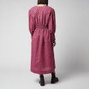 Ganni Women's Seersucker Check Dress - Carmine Rose - EU 36/UK 8