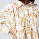 Ganni Women's Printed Cotton Poplin Dress - Egret - EU 36/UK 8