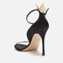 Sophia Webster Women's Mariposa Heeled Sandals - Black Satin/Gold - UK 3