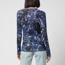 Proenza Schouler Women's Painted Floral Long Sleeve T-Shirt - Blue Multi - S