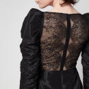 Self-Portrait Women's Taffeta Midi Dress - Black - UK 6