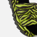 UGG Women's Puft Tiger Print Slide Sandals - Key Lime - UK 3