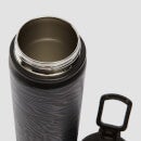 MP kovinska steklenička za vodo z zebrastim potiskom – črna/grafitna – 500 ml
