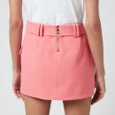 Balmain Women's Short Low-Rise Belted Gdp Skirt - Pink - FR34/UK6