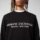 Armani Exchange Men's Logo Crewneck Sweatshirt - Black - S