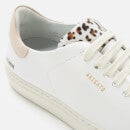 Axel Arigato Women's Clean 90 Triple Animal Leather Cupsole Trainers - White/Dusty Pink/Mini Leopard - UK 3.5
