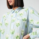 KENZO Women's Printed Shirt - Light Blue - UK 8