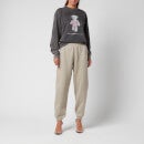 Alexander Wang Women's Structured Terry Classic Sweatpants with Puff Paint - Clay